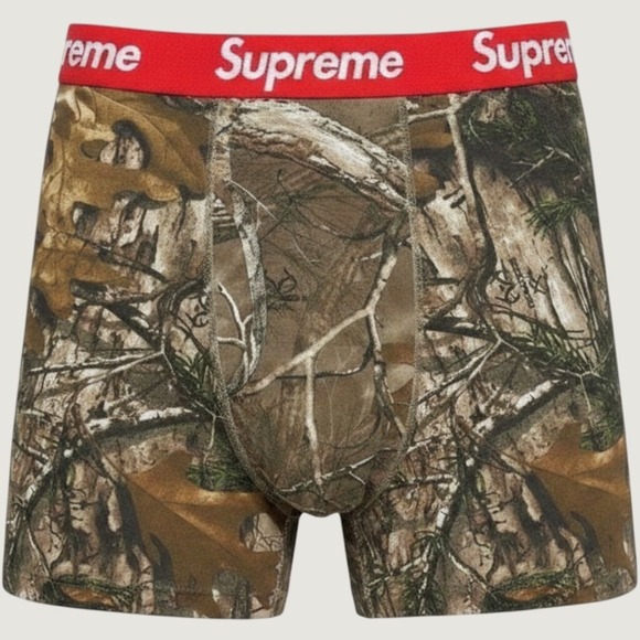 Supreme Other - Supreme Hanes Realtree Boxer Briefs 2 Pack Tree Camo Mens Size Small S 28-30 NEW